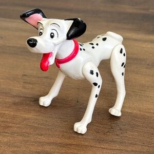 VINTAGE Disney 101 Dalmations PONGO Dog Toy Figure  Collectible Cake Topper 90's